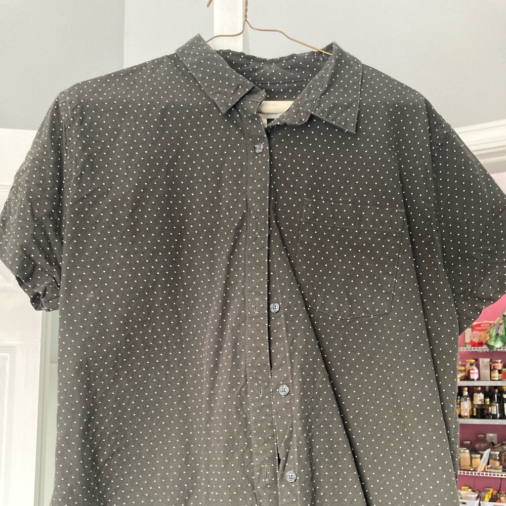 Bridge and Burn tiny dot button down